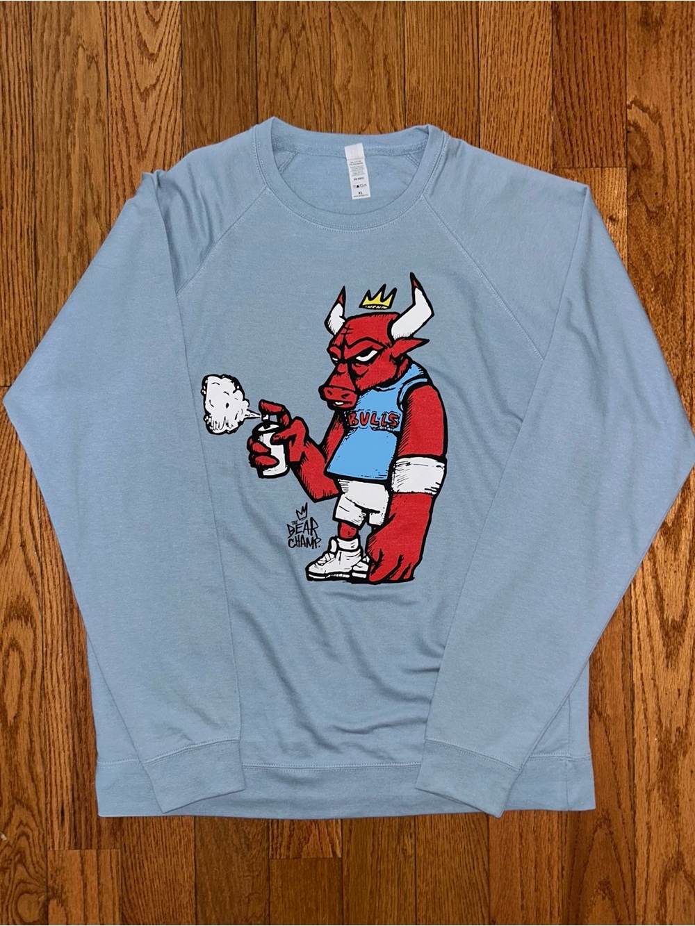Chicago Bulls x Bear Champ by JC Rivera LS Shirt Size XL